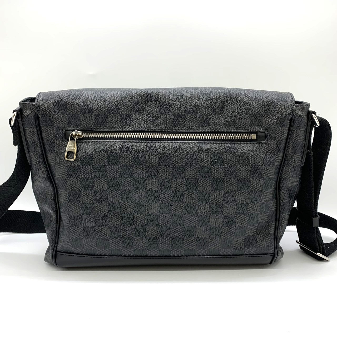 Louis Vuitton N41458 Messenger MM A4 Size Crossbody Shoulder Bag in Black Damier Graphite PVC and Leather