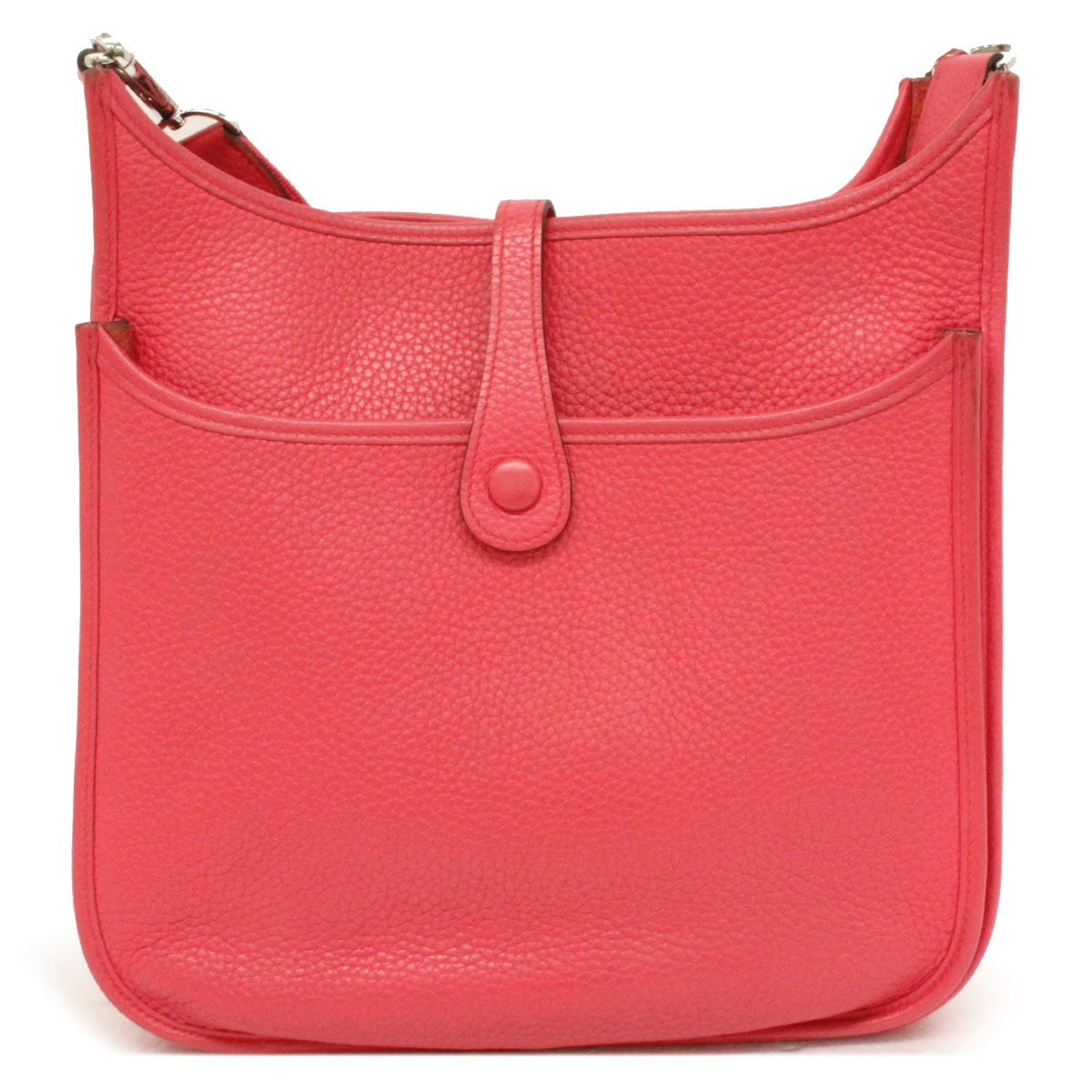 Hermès Evelyne 3 PM 56277CK Shoulder Bag in Taurillon Clemence Rose Extreme (Pink) with D Stamp, Leather Crossbody Bag for Women