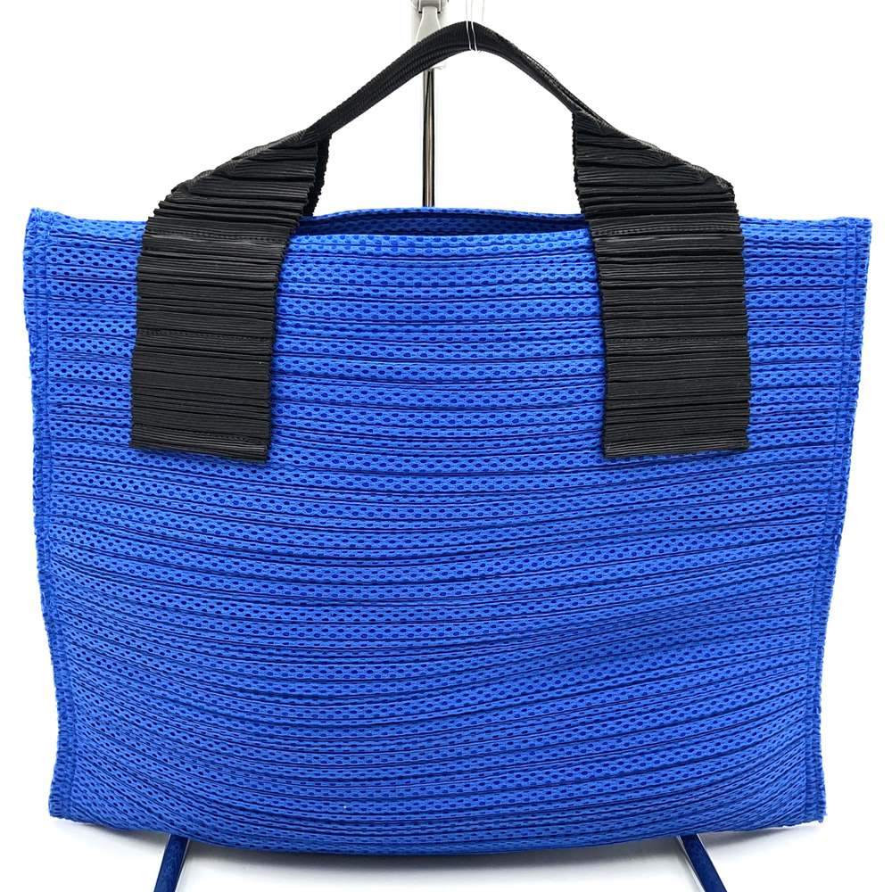 Issey Miyake Pleats Please handbag mini bag in blue and black polyester