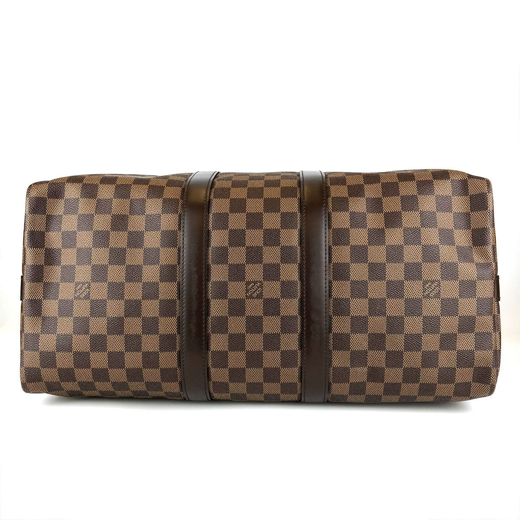 Louis Vuitton Keepall Bandouliere 45 N41428 Boston/Shoulder Bag, 2-Way, Damier Canvas/Leather, Damier Ebene Brown, Travel Bag, Unisex, Women's/Men's
