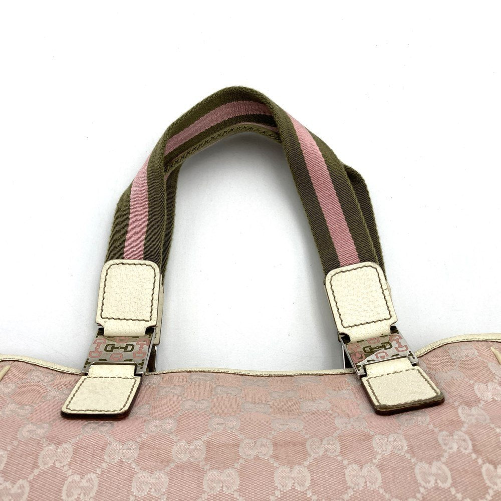 Gucci 145810 Tote Bag, Cute Sherry Line GG Canvas, Pink