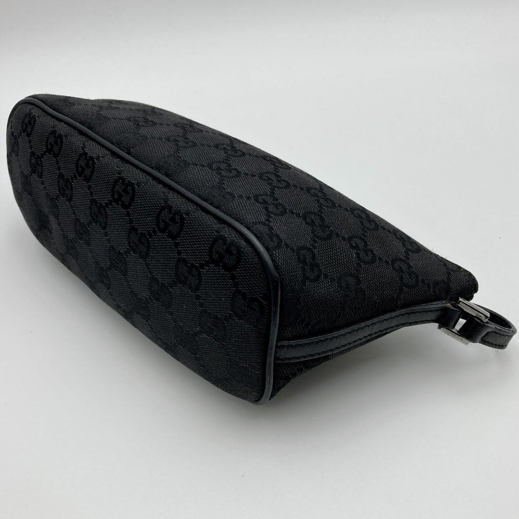 Gucci 07198 Accessory Pouch GG Canvas Black