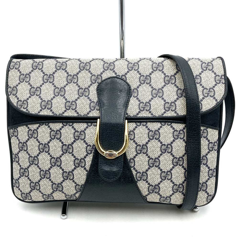 Gucci 904 02 025 Shoulder Bag, Crossbody, Vintage GG Supreme Canvas, Navy Blue