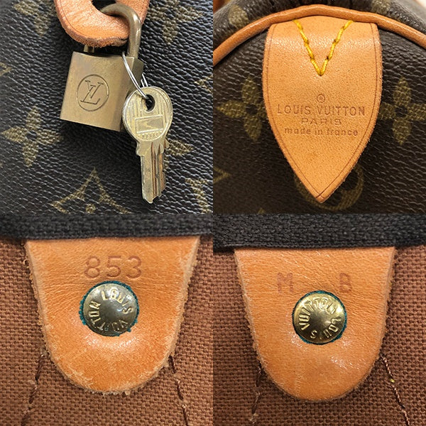 Louis Vuitton M41524 Speedy 35 Monogram Mini Boston Bag, Brown