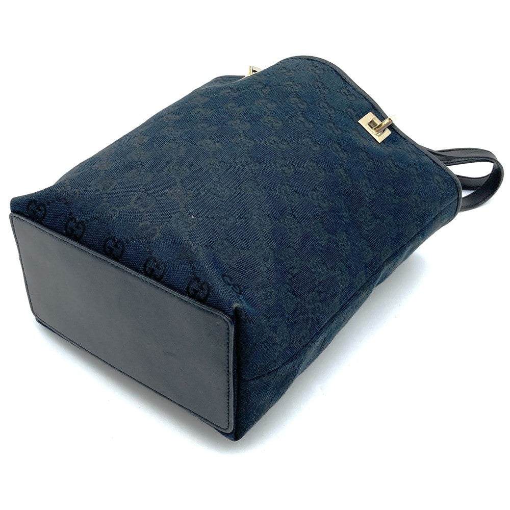 Gucci 002 1099 Small Tote Bag in Black GG Canvas/Leather, High-End Brand