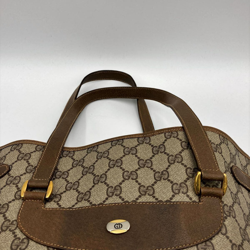 Gucci 39 02 061 Tote Bag in GG Supreme Canvas, Brown
