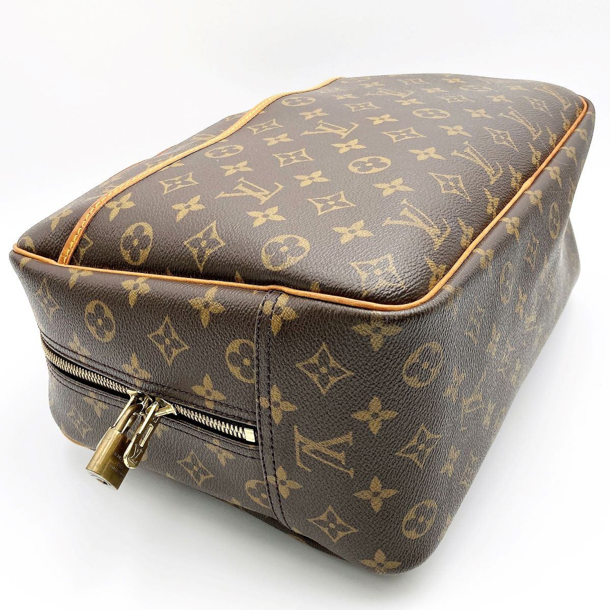 Louis Vuitton M47270 Bowling Vanity (Deauville) Handbag Monogram Brown