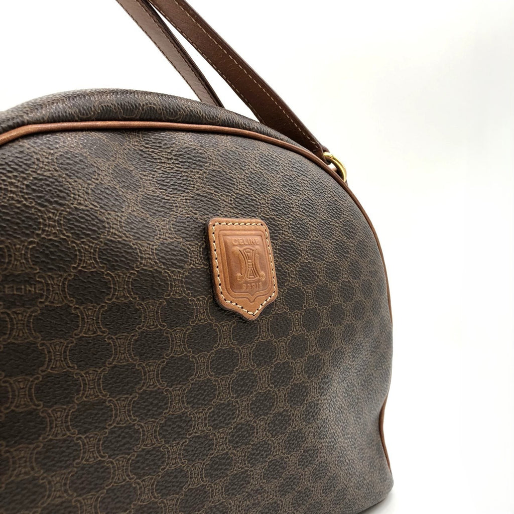 Celine MC96 Macadam Handbag in Brown PVC and Leather