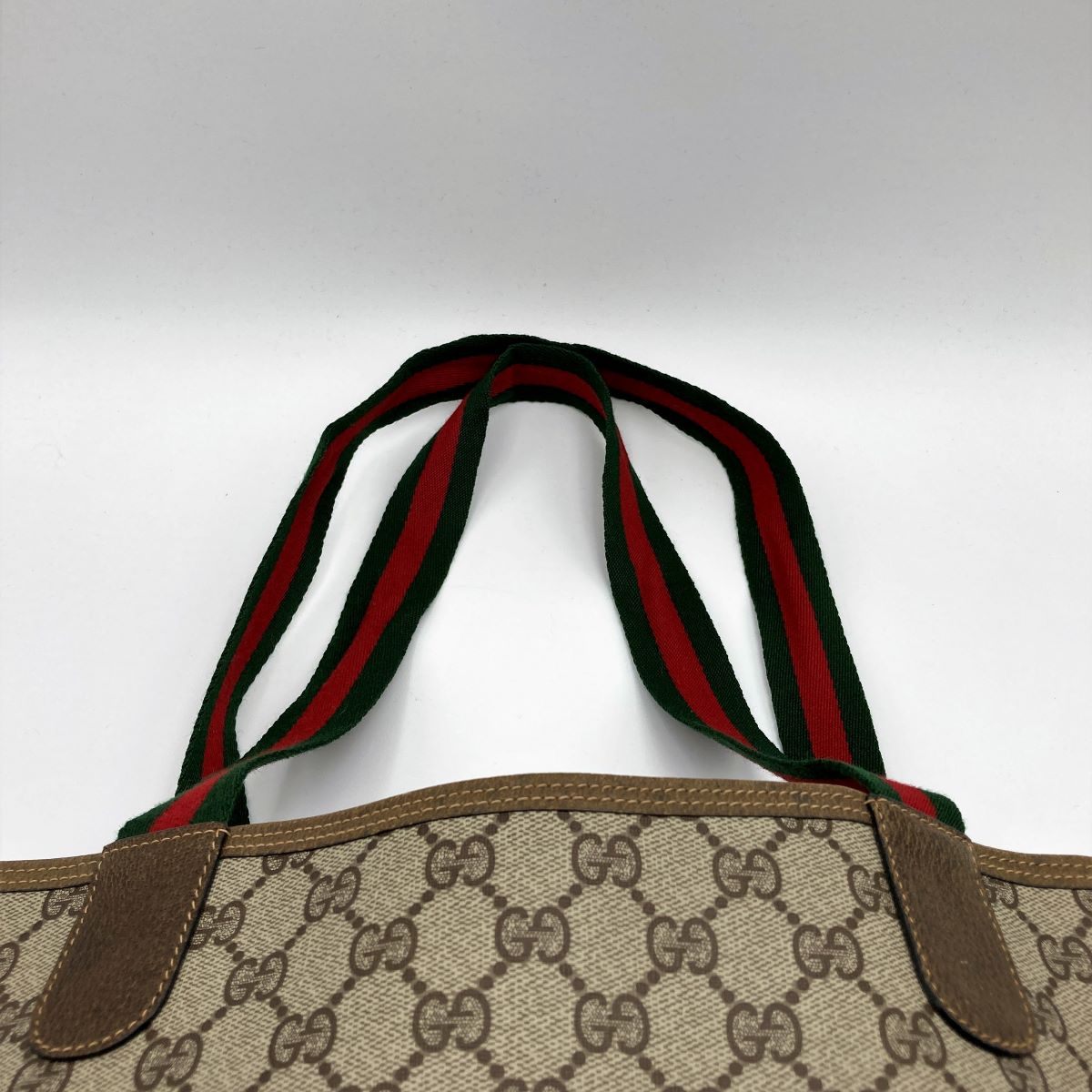 Gucci Old Gucci 39 02 003 Sherry Line Tote Bag GG Supreme Brown