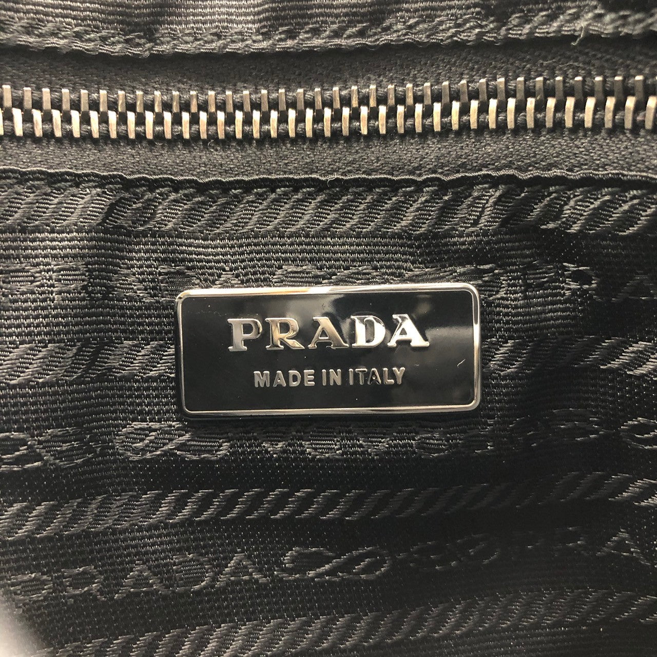 Prada handbag shoulder bag black leather brand item