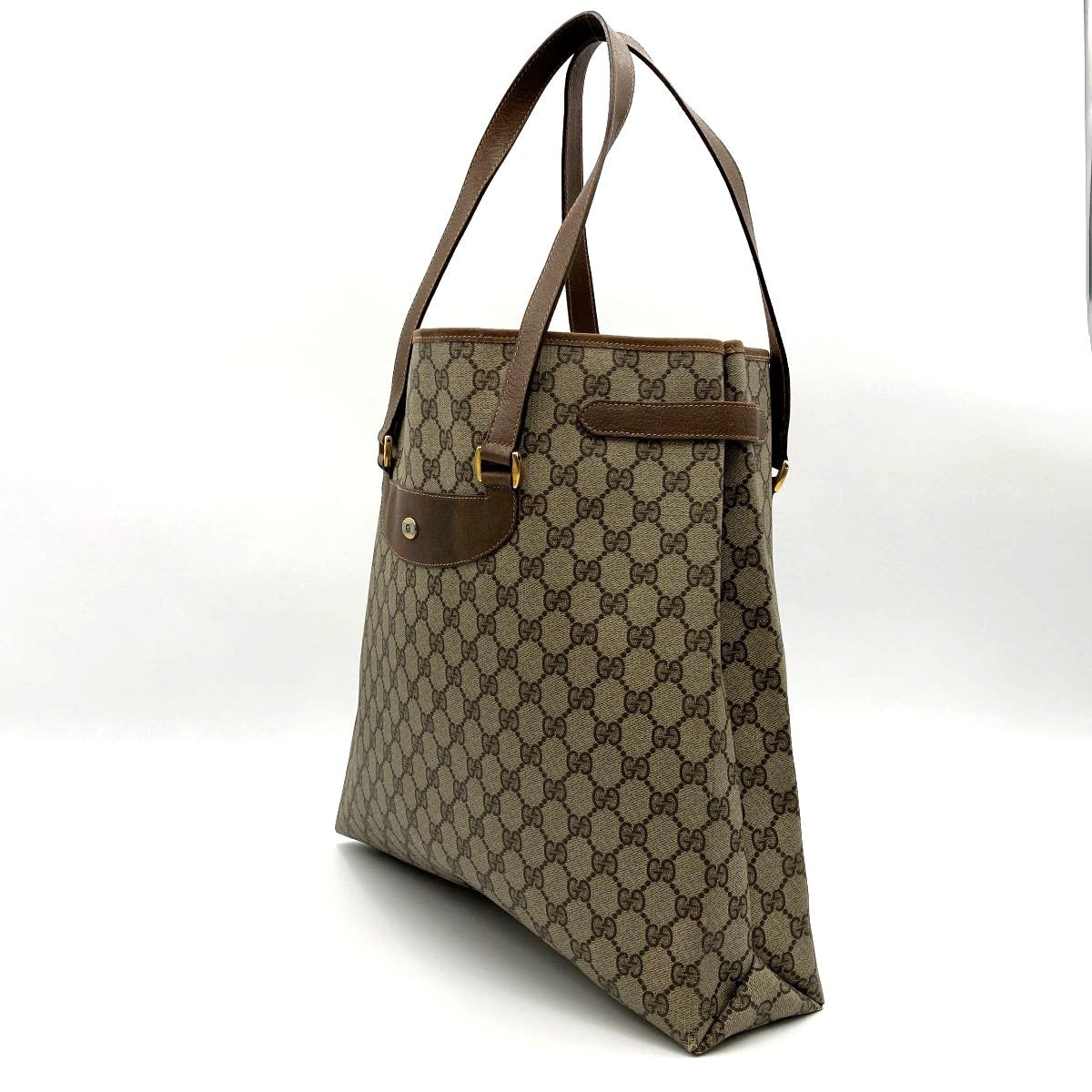 Gucci 39 02 061 Tote Bag in GG Supreme Canvas, Brown