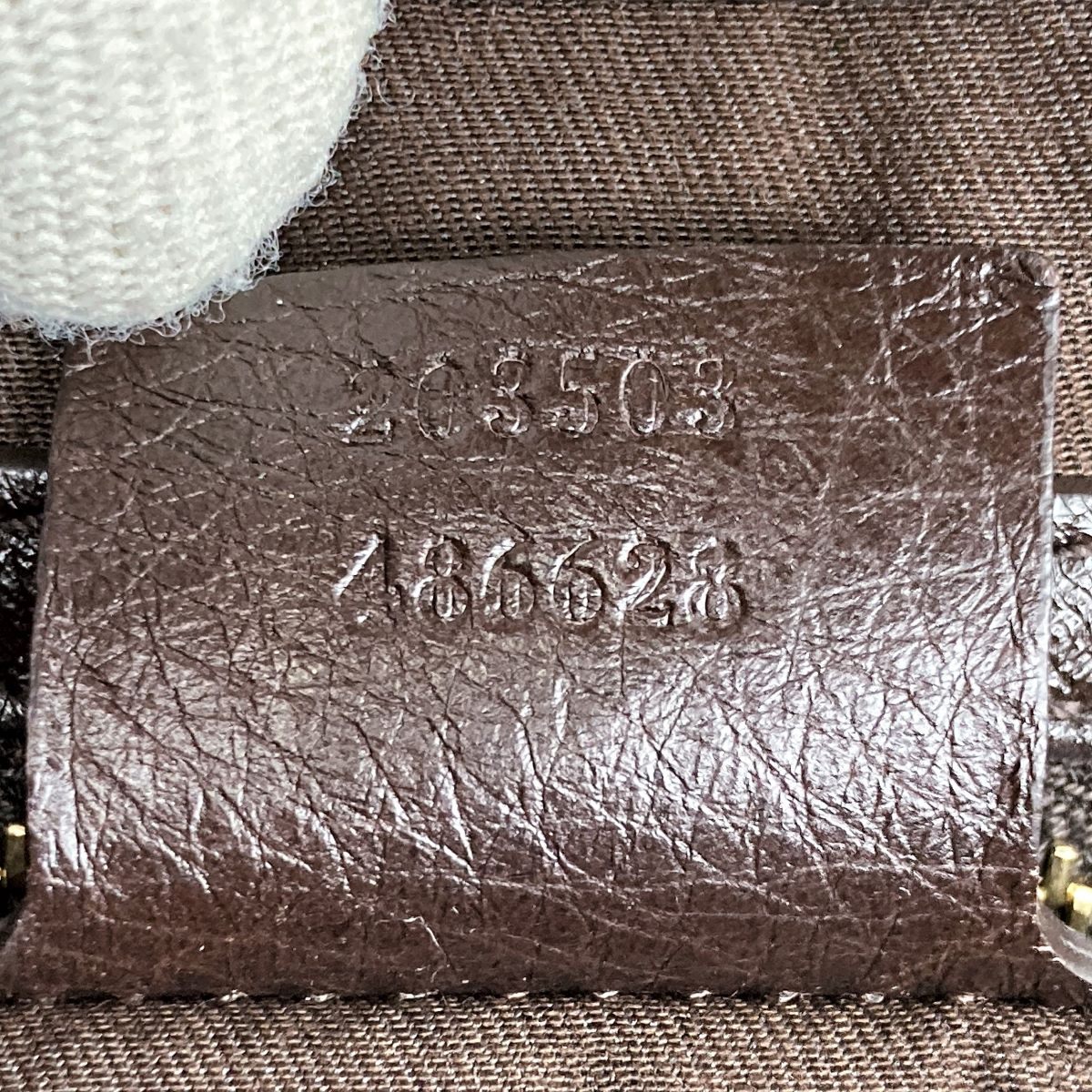 Gucci 203503 Charlotte Shoulder Bag in GG Canvas and Leather, Brown