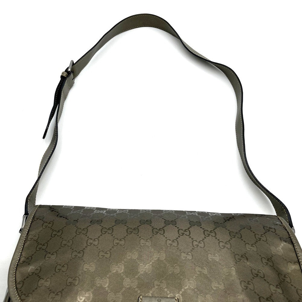Gucci 201732 GG Imprime Shoulder Bag, Crossbody, Brown Metallic PVC