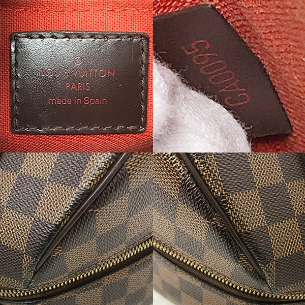 Pre-owned Louis Vuitton N41434 Rivera MM Handbag in Brown Damier/PVC/Leather.