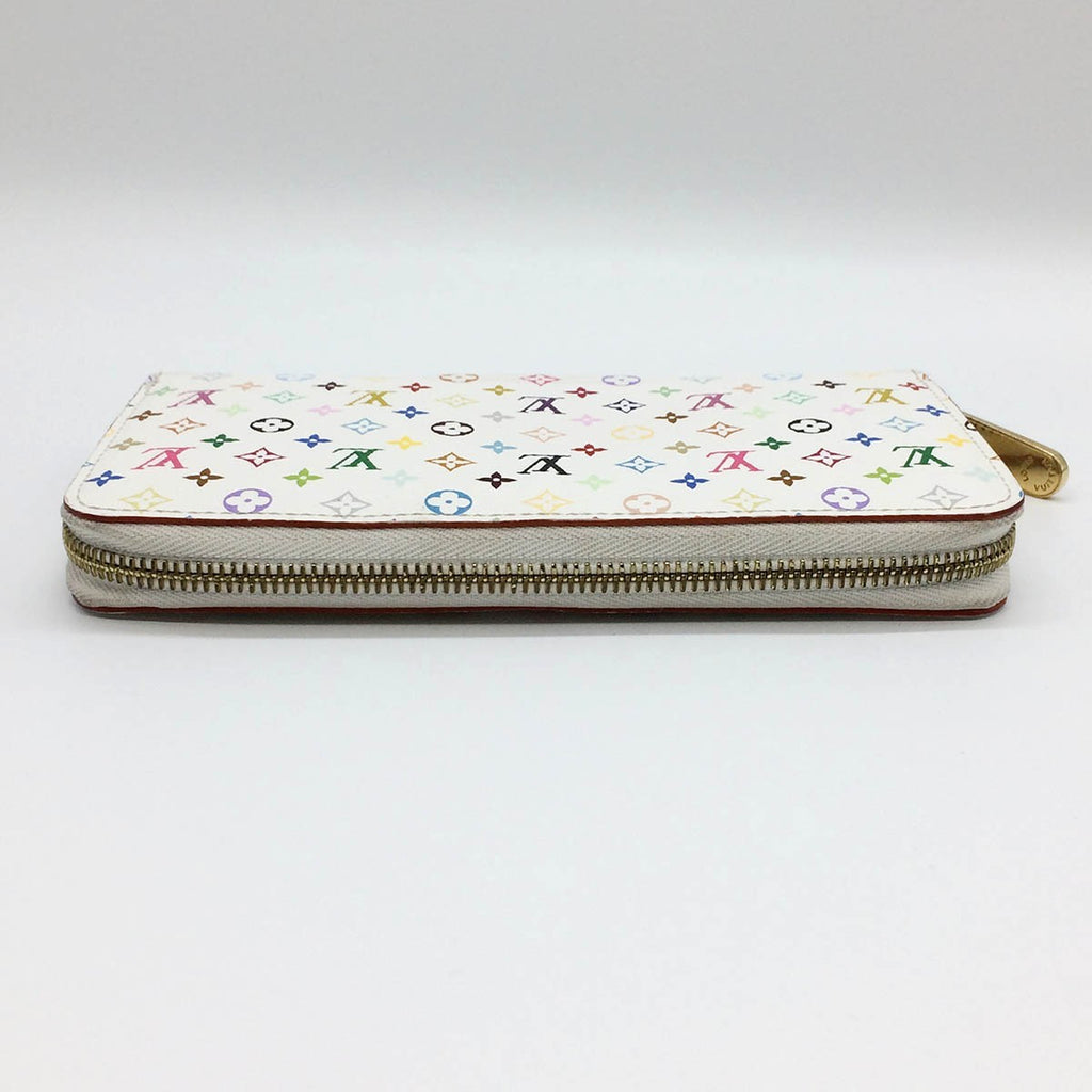 Louis Vuitton M60241 Zippy Wallet Rich Monogram Multicolor White