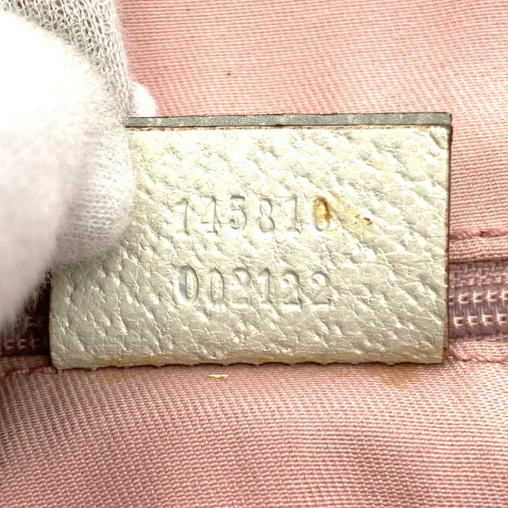 Gucci 145810 Tote Bag, Cute Sherry Line GG Canvas, Pink