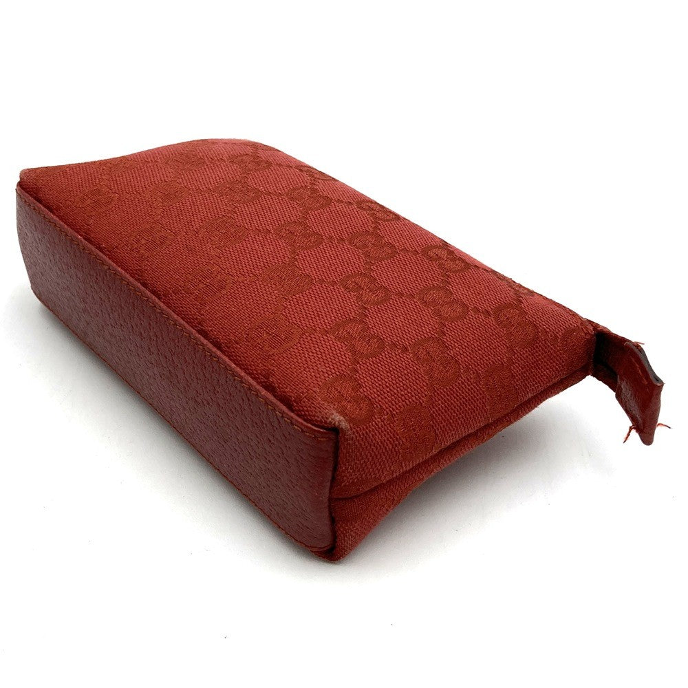 Gucci 115237 Pouch, Accessory Case, Makeup Pouch, Cosmetic Case, GG Canvas, Red