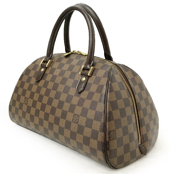 Pre-owned Louis Vuitton N41434 Rivera MM Handbag in Brown Damier/PVC/Leather.