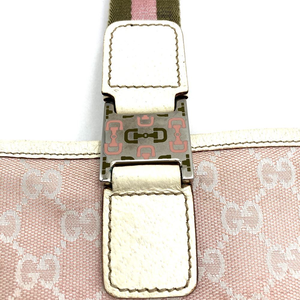 Gucci 145810 Tote Bag, Cute Sherry Line GG Canvas, Pink