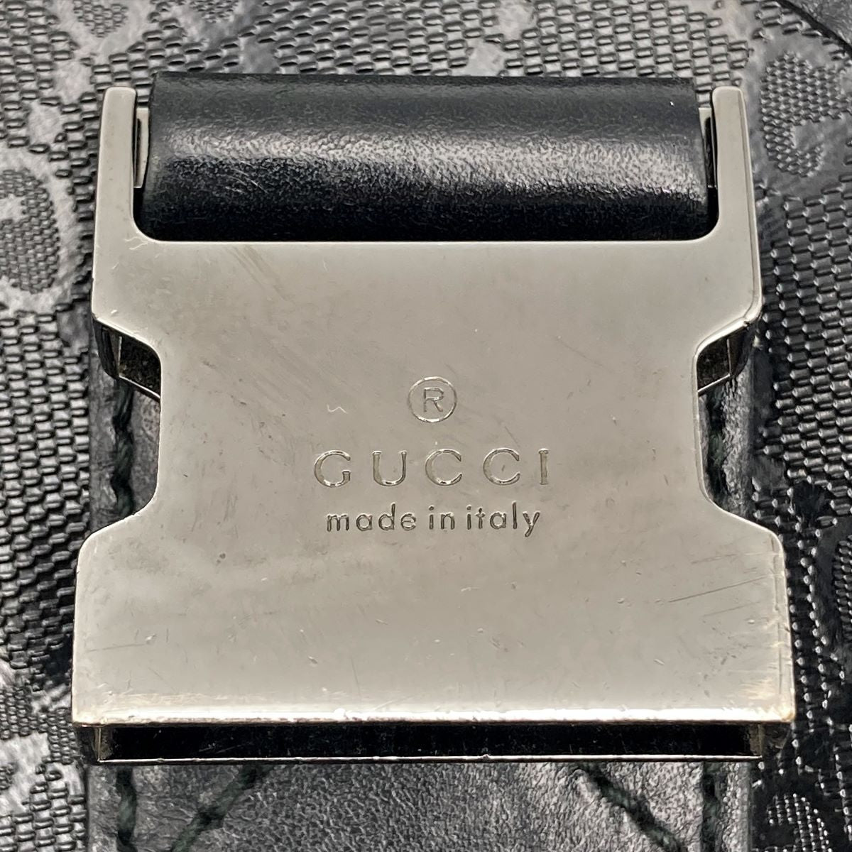 Gucci 201732 Shoulder Bag GG Imprime Black