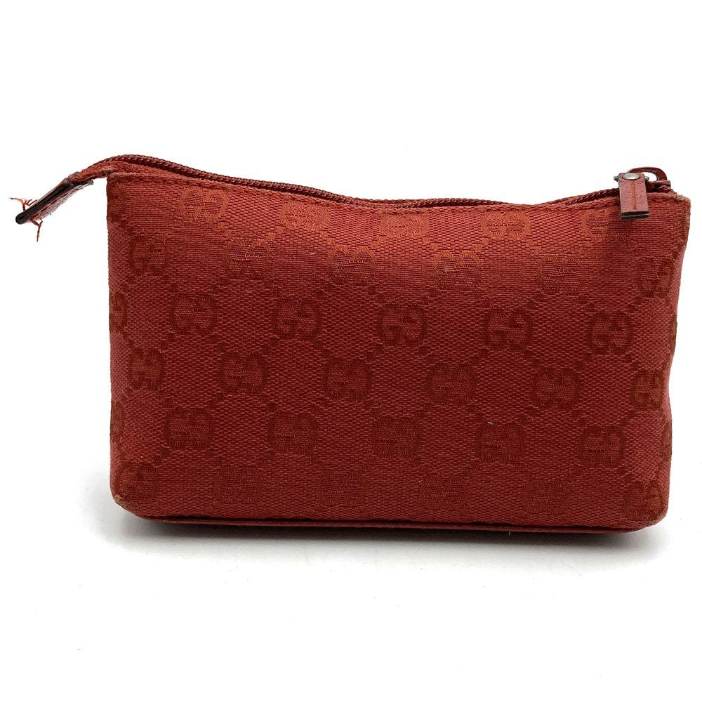 Gucci 115237 Pouch, Accessory Case, Makeup Pouch, Cosmetic Case, GG Canvas, Red