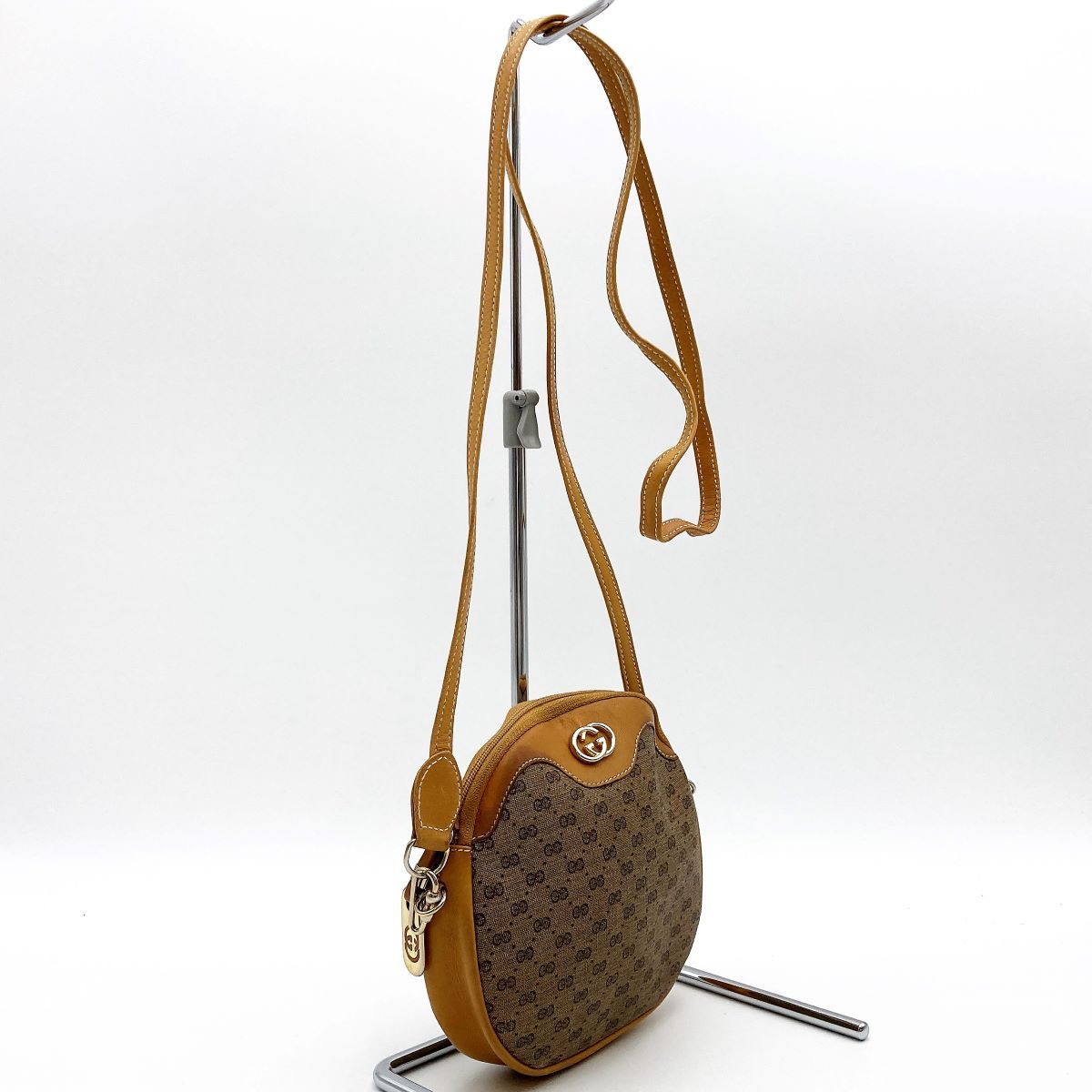 Gucci 007-400 Shoulder Bag, Micro GG PVC, Beige, Old Gucci