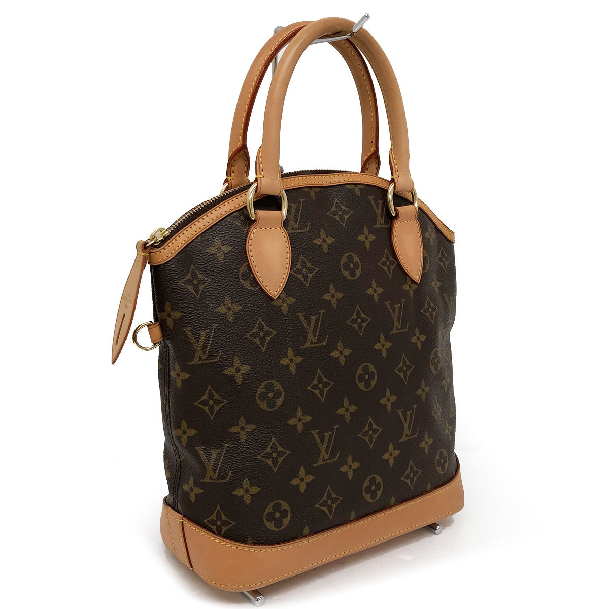 Louis Vuitton M40102 Lockit Monogram Handbag in Brown Monogram Canvas/Leather