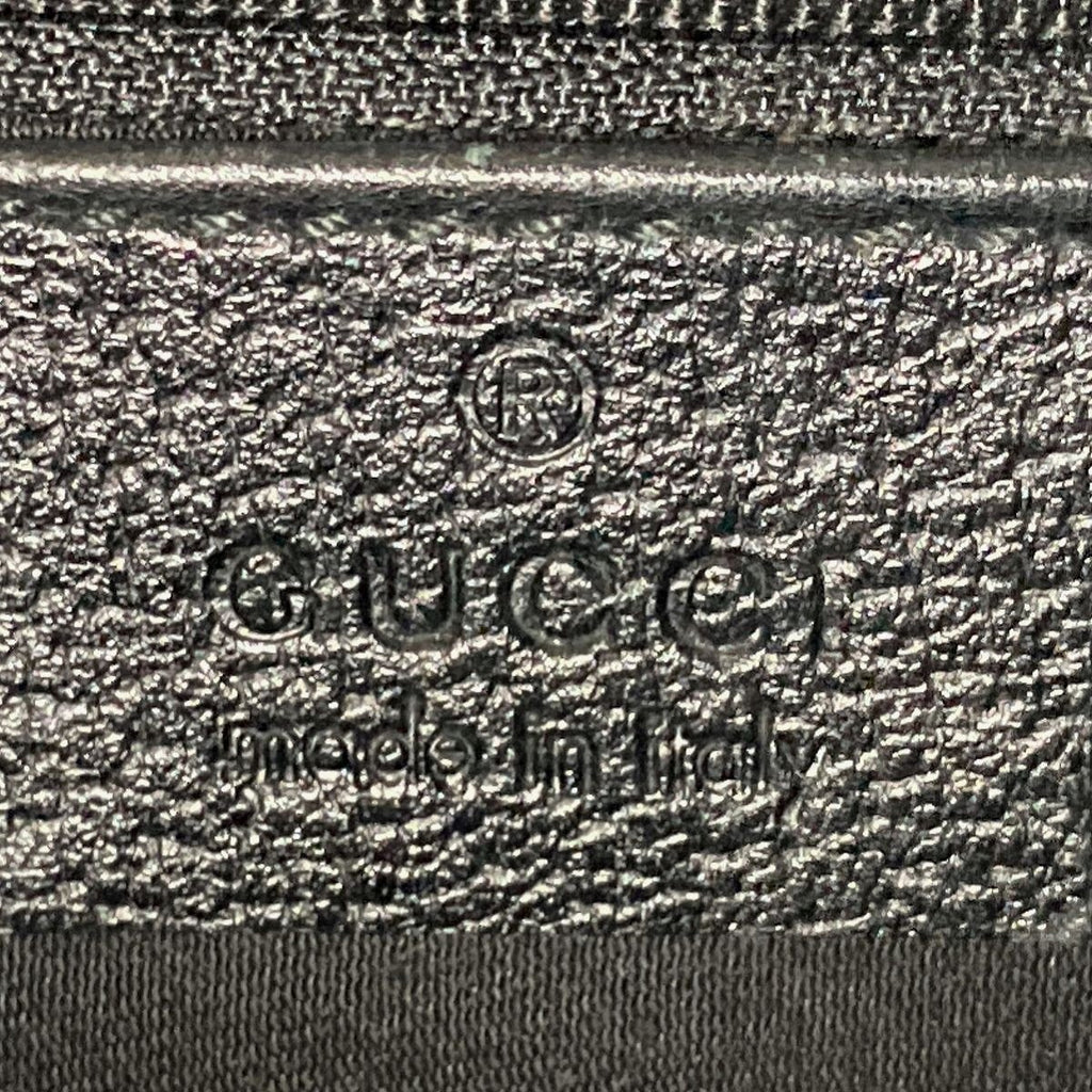 Gucci 130733 Abbey Line GG Canvas Shoulder Bag in Black Canvas and Leather