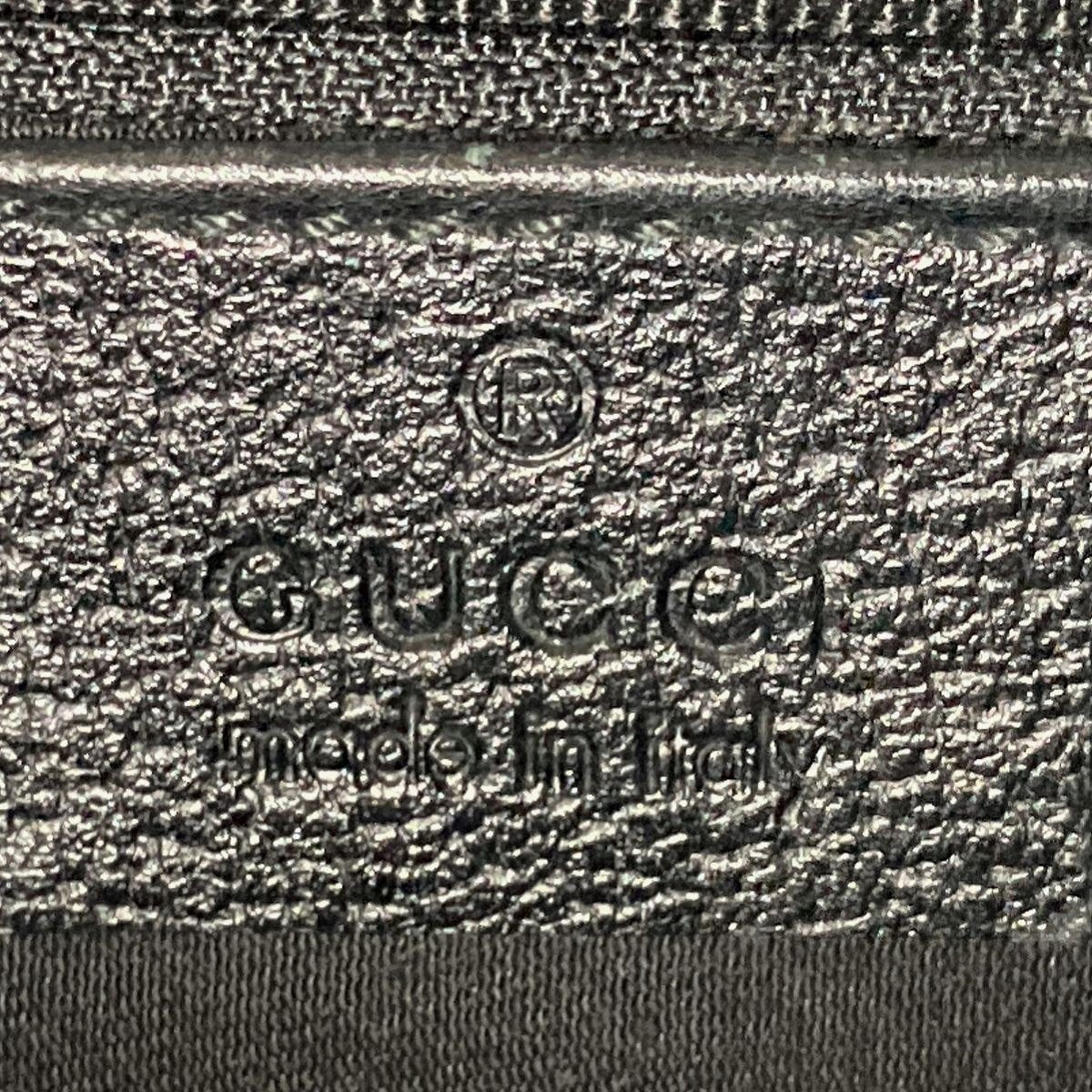 Gucci 130733 Abbey Line GG Canvas Shoulder Bag in Black Canvas and Leather