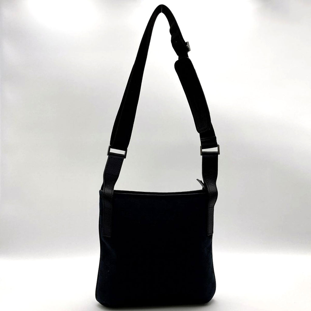 Gucci 122793 Crossbody Shoulder Bag in GG Canvas, Black