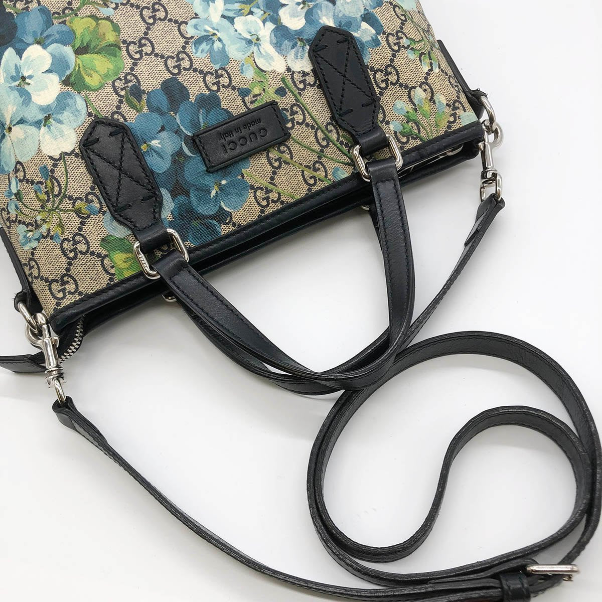 Gucci 429019 2-Way Handbag/Shoulder Bag GG Blooms Brown/Blue