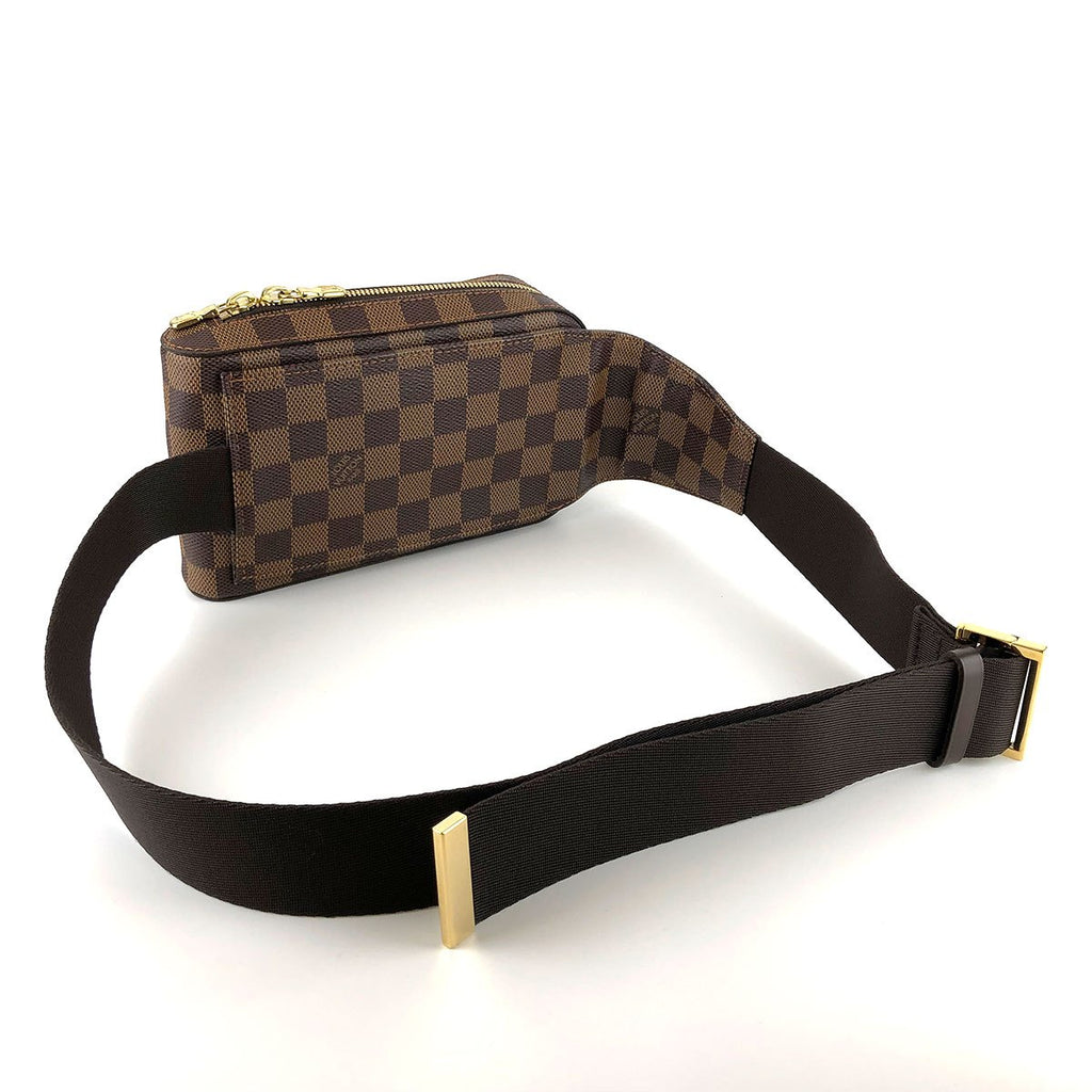 Louis Vuitton N51994 Geronimos Waist Bag, Damier Canvas/Nylon, Brown, Shoulder Bag, Gold Hardware, Unisex