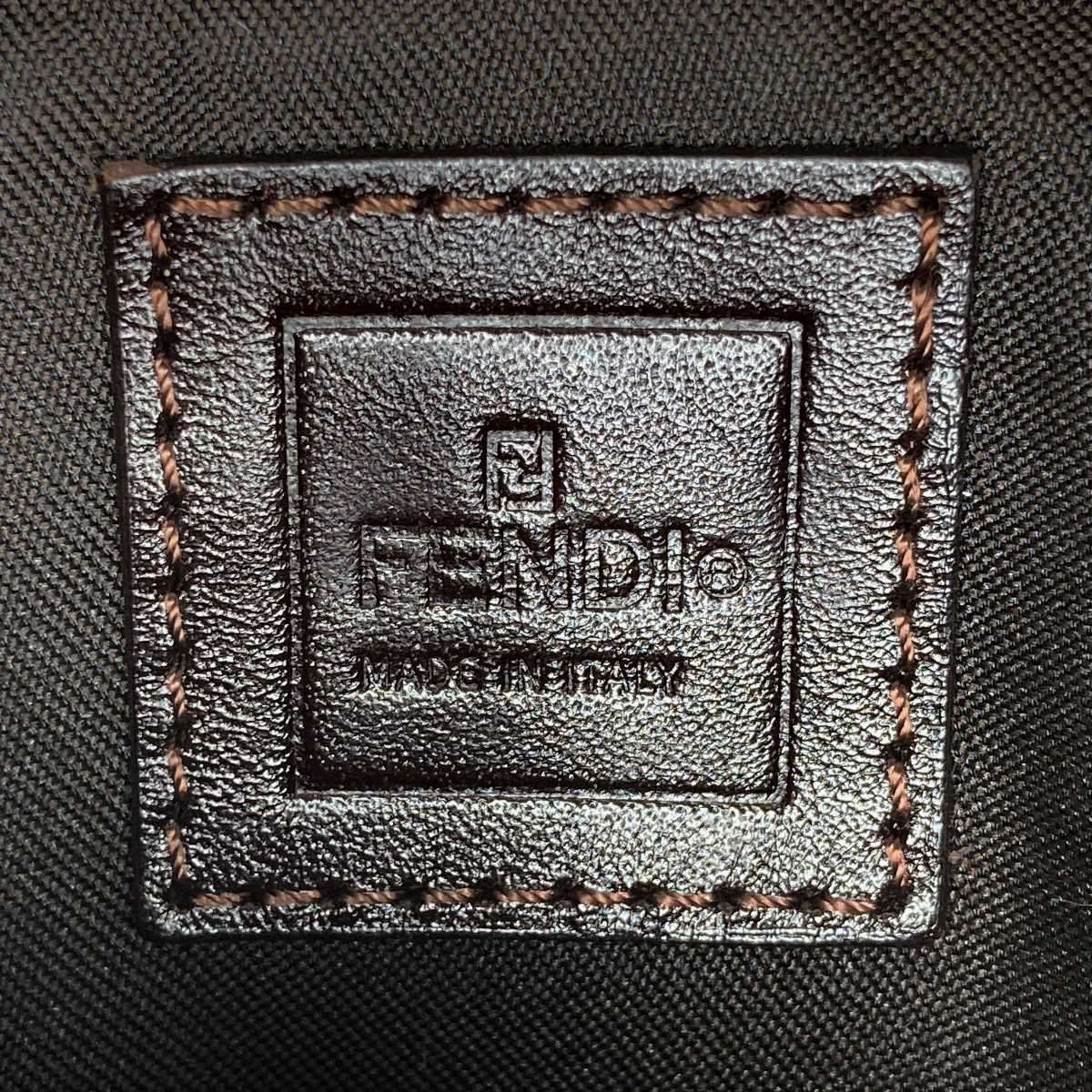 Fendi Zucca Mini Mamma Bucket Mini Croissant Mini Handbag Pouch Nylon Brown