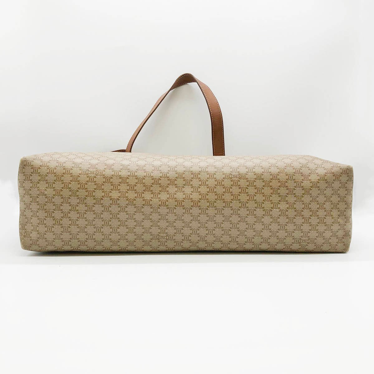 Celine M10 Tote Bag, Big Tote, Macadam Pattern, PVC, Beige and Brown