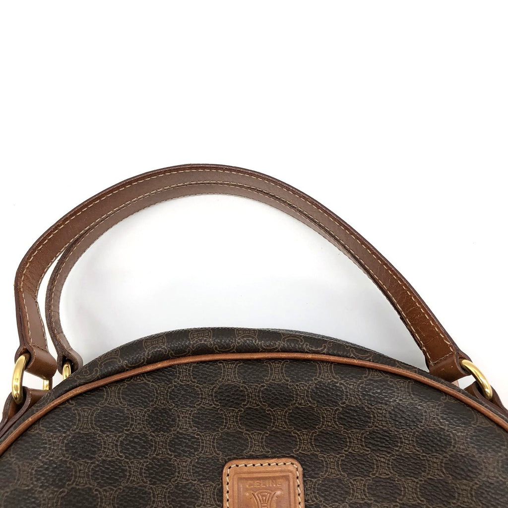 Celine MC96 Macadam Handbag in Brown PVC and Leather