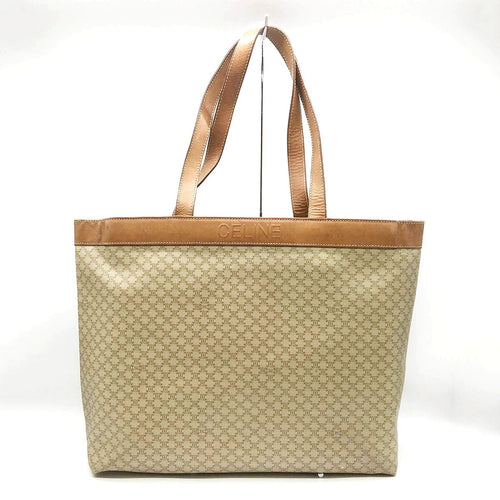 Celine M10 Tote Bag, Big Tote, Macadam Pattern, PVC, Beige and Brown