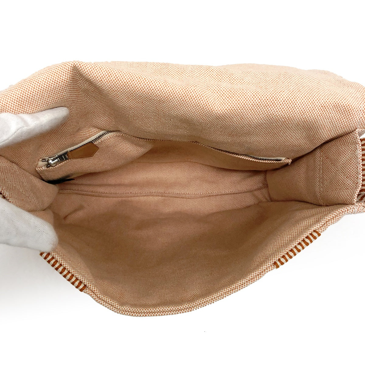 Hermès New Fouleaux Bassus PM Shoulder Bag, Crossbody Canvas, Orange, Perfect for Commuting to School or Work