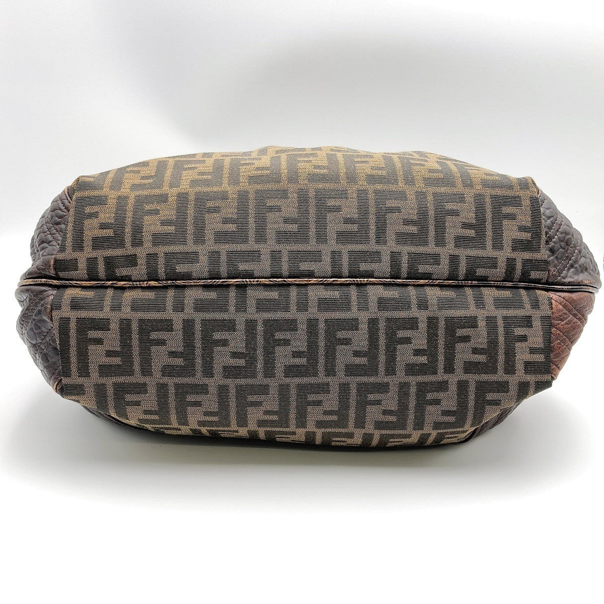 Fendi 8BR511 Spy Bag Handbag in Vintage Zucca Canvas and Leather, Brown