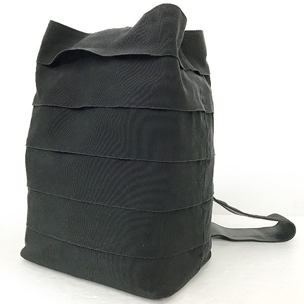 Salvatore Ferragamo Vara Shoulder Bag, One-Shoulder Backpack, Black Canvas and Leather