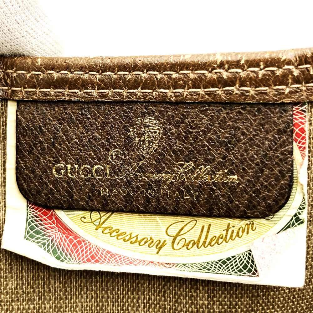 Old Gucci 39 02 003 Large Tote/Shoulder Bag, Sherry Line, GG, PVC/Leather, Brown