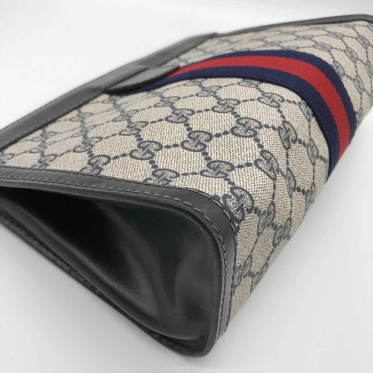 Gucci Perfume 38 Second Bag Clutch Bag Sherry Line GG Supreme Black