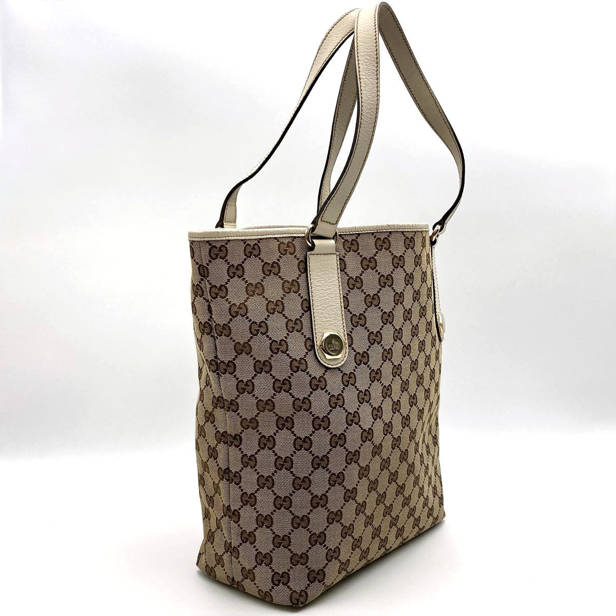 Gucci 153009 Shoulder Bag Tote Bag GG Canvas Brown
