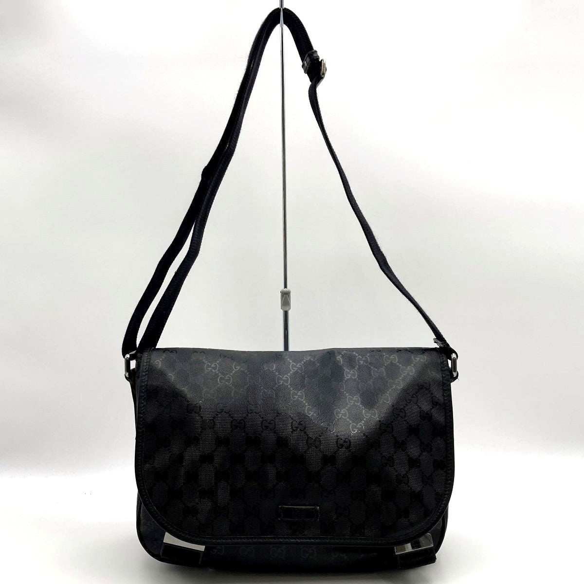 Gucci 201732 Shoulder Bag GG Imprime Black