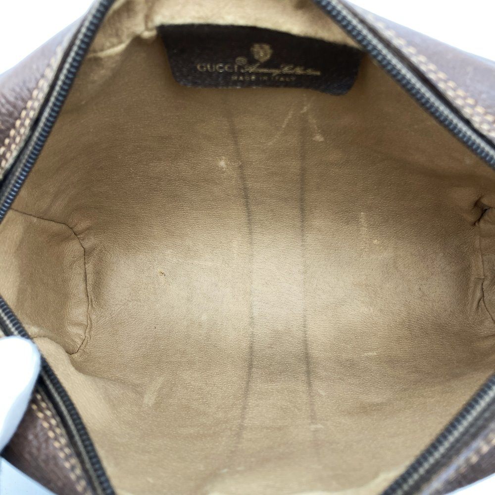 Old Gucci 156 01 012 Clutch Bag/Second Bag Sherry Line GG Supreme Canvas Beige