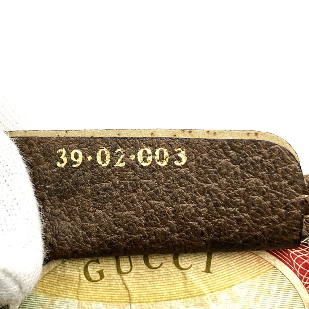 Old Gucci 39 02 003 Large Tote/Shoulder Bag, Sherry Line, GG, PVC/Leather, Brown