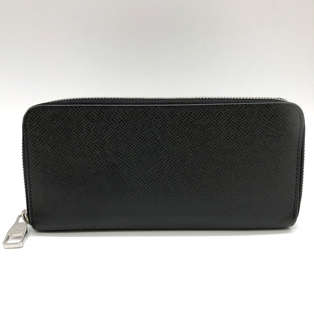 Louis Vuitton Zippy Wallet Vertical M30510 Long Wallet in Black Taiga Leather