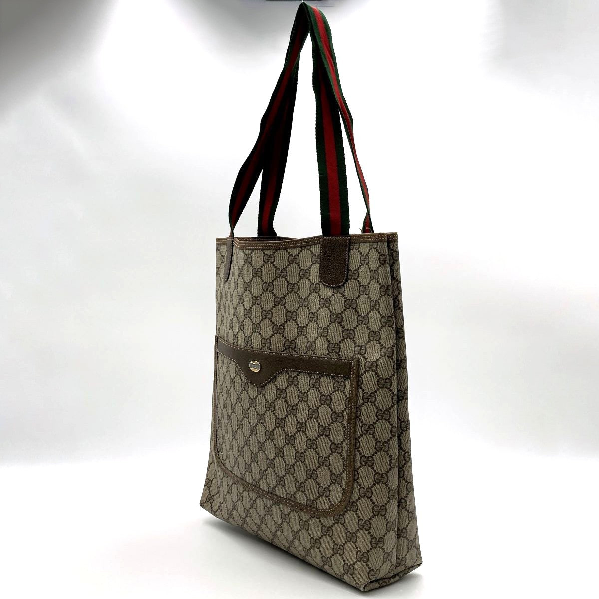 Gucci Old Gucci 39 02 003 Sherry Line Tote Bag GG Supreme Brown