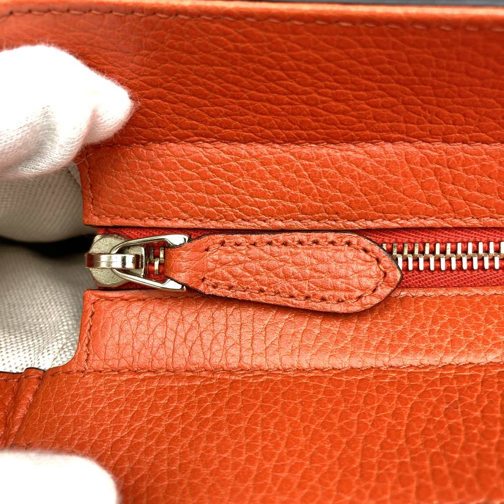 Gucci 368827 Swing Small Handbag/Shoulder Bag 2-Way Orange Leather