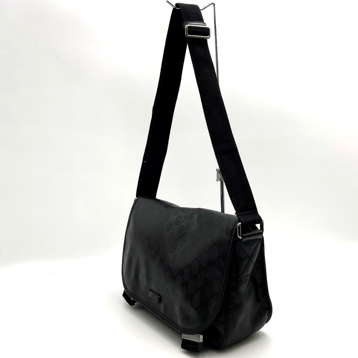 Gucci 201732 Shoulder Bag GG Imprime Black