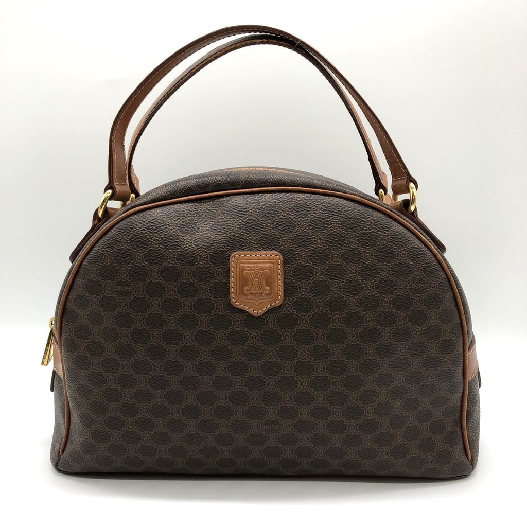 Celine MC96 Macadam Handbag in Brown PVC and Leather